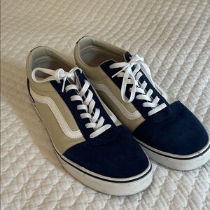 Vans Navy and Beige Men's Sneakers